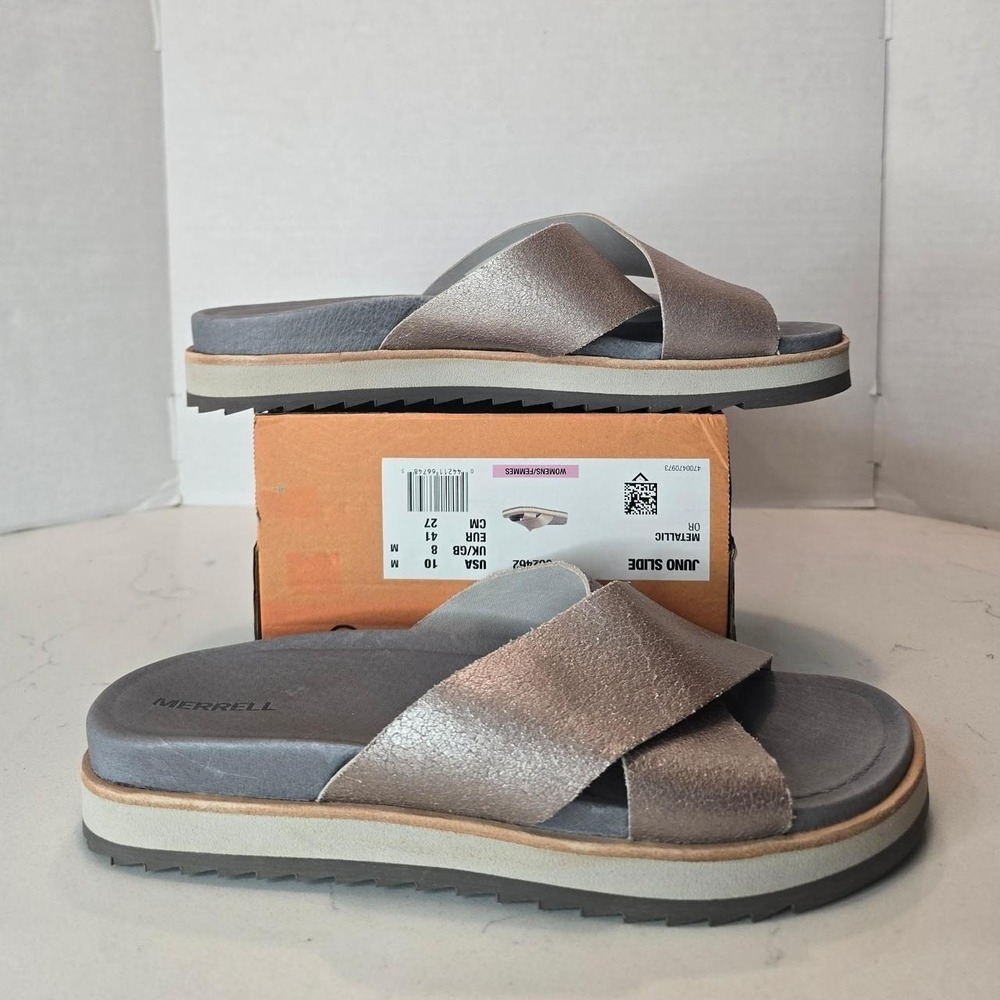 Merrell Juno Slide Sandals in Metallic Bronze Women's Size US 10